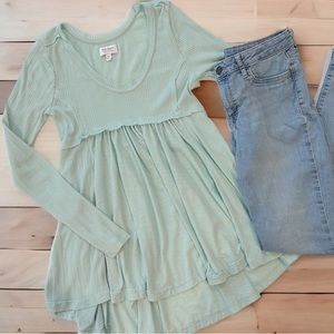 Long Sleeve Babydoll Top Size XS